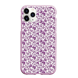 Чехол iPhone 11 Pro матовый Фиолетовая гжель, цвет: 3D-розовый