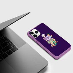 Чехол iPhone 11 Pro матовый Killua Zoldyck, цвет: 3D-фиолетовый — фото 2