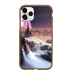 Чехол iPhone 11 Pro матовый Cosmic fantasy art, цвет: 3D-коричневый
