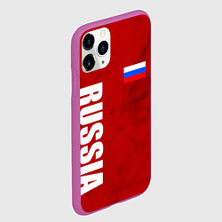 Чехол iPhone 11 Pro матовый RUSSIA - RED EDITION - SPORTWEAR, цвет: 3D-фиолетовый — фото 2