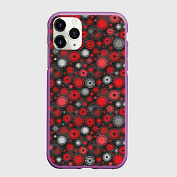 Чехол iPhone 11 Pro матовый Остатки вируса, цвет: 3D-фиолетовый