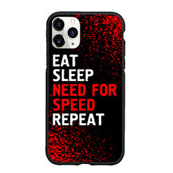 Чехол iPhone 11 Pro матовый Eat Sleep Need for Speed Repeat - Спрей