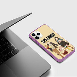 Чехол iPhone 11 Pro матовый Spy x Family: Семья шпиона, цвет: 3D-фиолетовый — фото 2