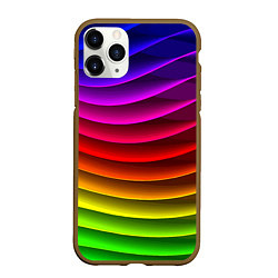 Чехол iPhone 11 Pro матовый Color line neon pattern Abstraction Summer 2023