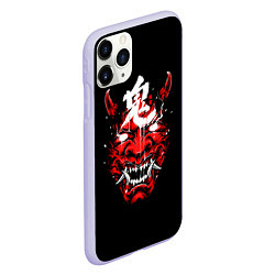 Чехол iPhone 11 Pro матовый Red Evil Oni, цвет: 3D-светло-сиреневый — фото 2