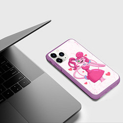 Чехол iPhone 11 Pro матовый POPPY PLAYTIME - Mommy long legs - Мамочка длинные, цвет: 3D-фиолетовый — фото 2