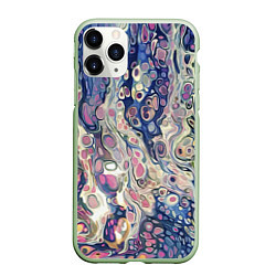 Чехол iPhone 11 Pro матовый Не смешавшиеся краски abstract pattern