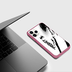 Чехол iPhone 11 Pro матовый The prodigy - логотип, цвет: 3D-малиновый — фото 2