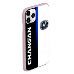 Чехол iPhone 11 Pro матовый ЧАНГАН CHANGAN СИНЯЯ ЛИНИЯ, цвет: 3D-розовый — фото 2