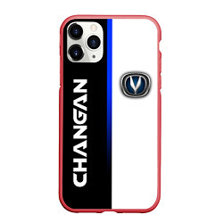 Чехол iPhone 11 Pro матовый ЧАНГАН CHANGAN СИНЯЯ ЛИНИЯ