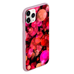 Чехол iPhone 11 Pro матовый ЦВЕТНЫЕ ВОЗДУШНЫЕ ПУЗЫРИ, цвет: 3D-розовый — фото 2