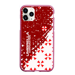 Чехол iPhone 11 Pro матовый Resident Evil Umbrella Corporation паттерн