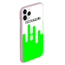 Чехол iPhone 11 Pro матовый Undertale андертейл логотип, цвет: 3D-розовый — фото 2