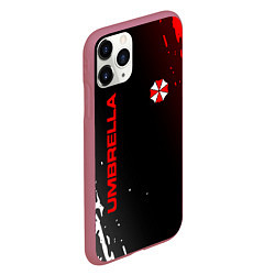 Чехол iPhone 11 Pro матовый Resident evil амбрелла, цвет: 3D-малиновый — фото 2