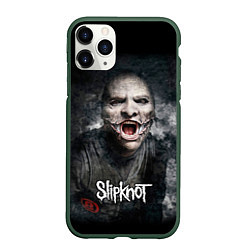 Чехол iPhone 11 Pro матовый Slipknot - The Gray Chapter - Corey Taylor, цвет: 3D-темно-зеленый