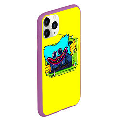 Чехол iPhone 11 Pro матовый POPPY PLAYTIME HAGGY WAGGY ХАГГИ ВАГГИ В ТЕЛЕВИЗОР, цвет: 3D-фиолетовый — фото 2