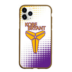 Чехол iPhone 11 Pro матовый Коби Брайант Lakers Абстракция, цвет: 3D-коричневый