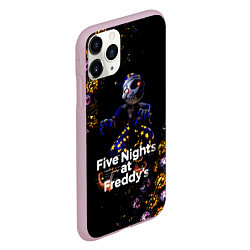 Чехол iPhone 11 Pro матовый Five Nights at Freddys Луна паттерн, цвет: 3D-розовый — фото 2