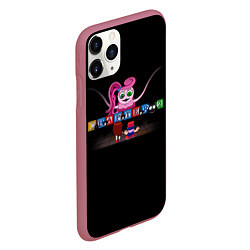 Чехол iPhone 11 Pro матовый POPPY PLAYTIME and Friday Night Funkin, цвет: 3D-малиновый — фото 2