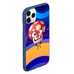 Чехол iPhone 11 Pro матовый Живой гриб мухомор, цвет: 3D-тёмно-синий — фото 2