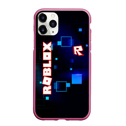 Чехол iPhone 11 Pro матовый ROBLOX неоновые кубики