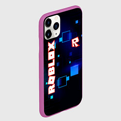 Чехол iPhone 11 Pro матовый ROBLOX неоновые кубики, цвет: 3D-фиолетовый — фото 2