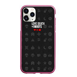 Чехол iPhone 11 Pro матовый Love Death Robots