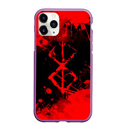 Чехол iPhone 11 Pro матовый КЛЕЙМО ЖЕРТВЫ - BERSERKБЕРСЕРК, цвет: 3D-фиолетовый