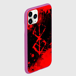 Чехол iPhone 11 Pro матовый КЛЕЙМО ЖЕРТВЫ - BERSERKБЕРСЕРК, цвет: 3D-фиолетовый — фото 2