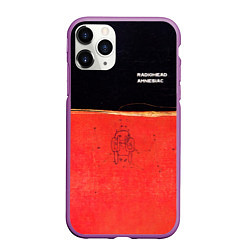 Чехол iPhone 11 Pro матовый Radiohead - Amnesiac, цвет: 3D-фиолетовый