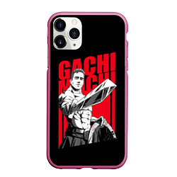 Чехол iPhone 11 Pro матовый GACHIMUCHI WARRIOR ГАЧИМУЧИ ВОИН, цвет: 3D-малиновый