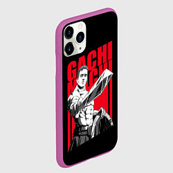 Чехол iPhone 11 Pro матовый GACHIMUCHI WARRIOR ГАЧИМУЧИ ВОИН, цвет: 3D-фиолетовый — фото 2