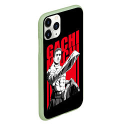 Чехол iPhone 11 Pro матовый GACHIMUCHI WARRIOR ГАЧИМУЧИ ВОИН, цвет: 3D-салатовый — фото 2