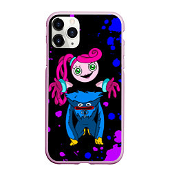 Чехол iPhone 11 Pro матовый Poppy Playtime Хагги Вагги и Мама Длинные Ноги, цвет: 3D-розовый