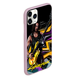 Чехол iPhone 11 Pro матовый Johnny Cyberpunk2077, цвет: 3D-розовый — фото 2