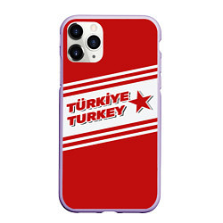 Чехол iPhone 11 Pro матовый Надпись Турция на турецком и английском языках, цвет: 3D-светло-сиреневый