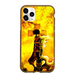 Чехол iPhone 11 Pro матовый ПЛАМЕННАЯ БРИГАДА ПОЖАРНЫХ, FIRE FORCE, цвет: 3D-коричневый