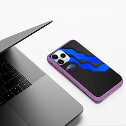 Чехол iPhone 11 Pro матовый SUBARU - СУБАРУ ТЕХНОЛОГИЧЕСКАЯ БРОНЯ, цвет: 3D-фиолетовый — фото 2