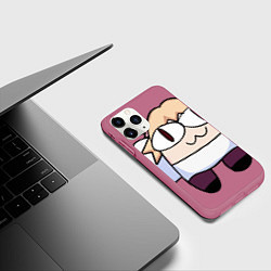 Чехол iPhone 11 Pro матовый Neko sus, цвет: 3D-малиновый — фото 2