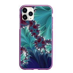 Чехол iPhone 11 Pro матовый Фрактальный растительный паттерн Fractal Plant Pat, цвет: 3D-фиолетовый