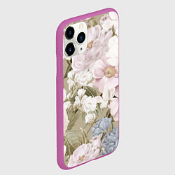 Чехол iPhone 11 Pro матовый Цветы Английский Садовый Узор, цвет: 3D-фиолетовый — фото 2