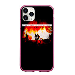 Чехол iPhone 11 Pro матовый This Is Not A Drill - Rage Against the Machine, цвет: 3D-малиновый