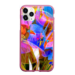Чехол iPhone 11 Pro матовый Красочный цветочный паттерн Лето Colorful floral p