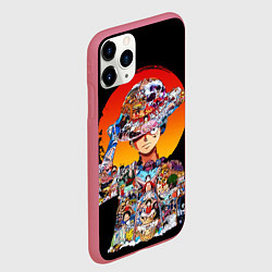 Чехол iPhone 11 Pro матовый ВАН ПИС АРКИ В ЛУФФИ ONE PIECE, цвет: 3D-малиновый — фото 2