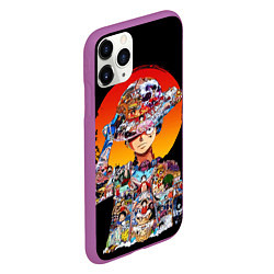 Чехол iPhone 11 Pro матовый ВАН ПИС АРКИ В ЛУФФИ ONE PIECE, цвет: 3D-фиолетовый — фото 2