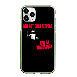 Чехол iPhone 11 Pro матовый Live at Woodstock - Red Hot Chili Peppers, цвет: 3D-салатовый