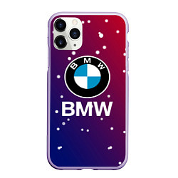 Чехол iPhone 11 Pro матовый BMW Градиент Краска, цвет: 3D-светло-сиреневый