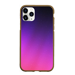 Чехол iPhone 11 Pro матовый Розовофиолетовый градиент, цвет: 3D-коричневый