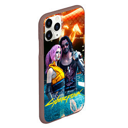 Чехол iPhone 11 Pro матовый Cyberpunk2077 Johnny Vi girl, цвет: 3D-коричневый — фото 2