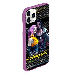 Чехол iPhone 11 Pro матовый Johnny и Vi Girl, цвет: 3D-фиолетовый — фото 2